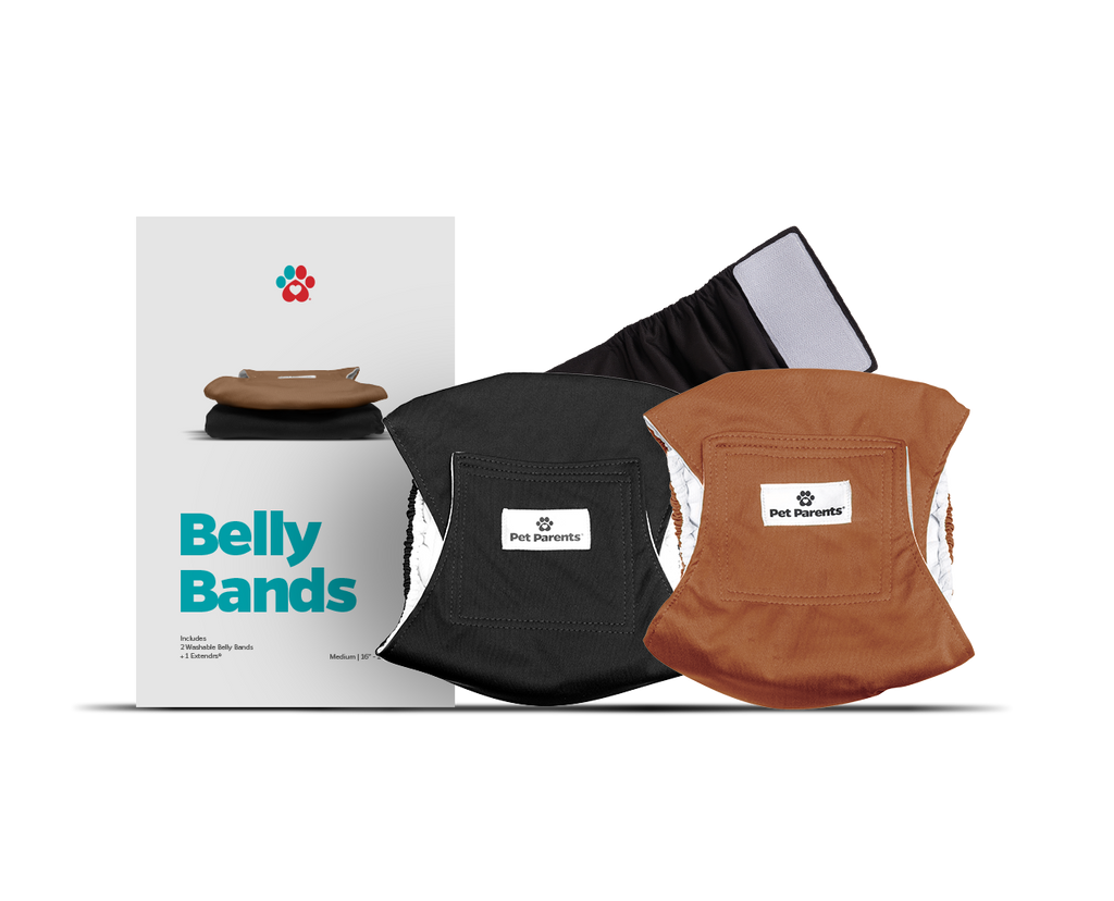 Pet Parents® - Belly Bands (3-Pack) + Extendrs®, Washable Dog Belly Bands