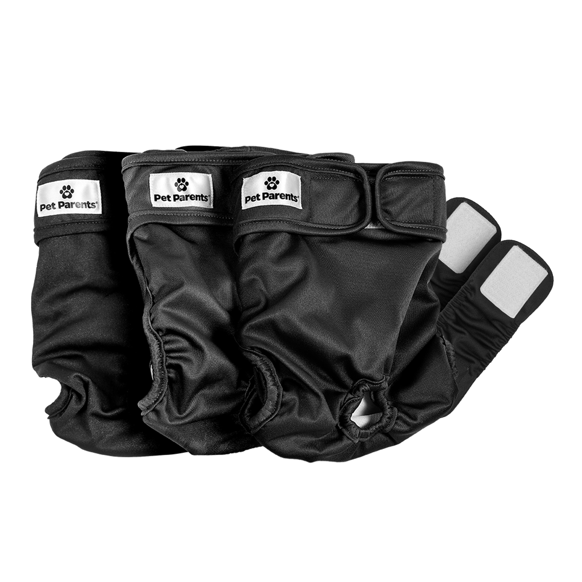 Pet Parents® - Dog Diapers (3-Pack) + Extendrs®, Washable Dog Diapers - Dog.Dog.Cat.