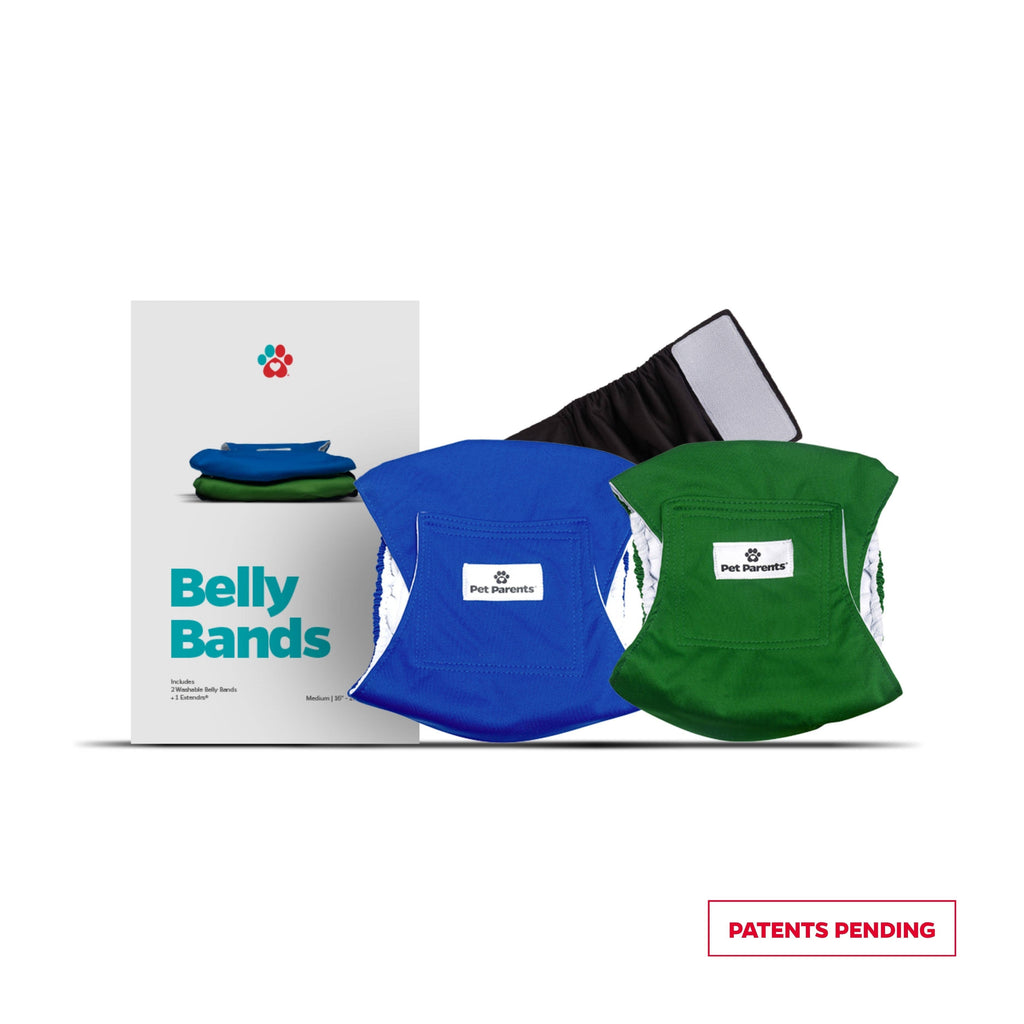 Pet Parents® - Belly Bands (3-Pack) + Extendrs®, Washable Dog Belly Bands