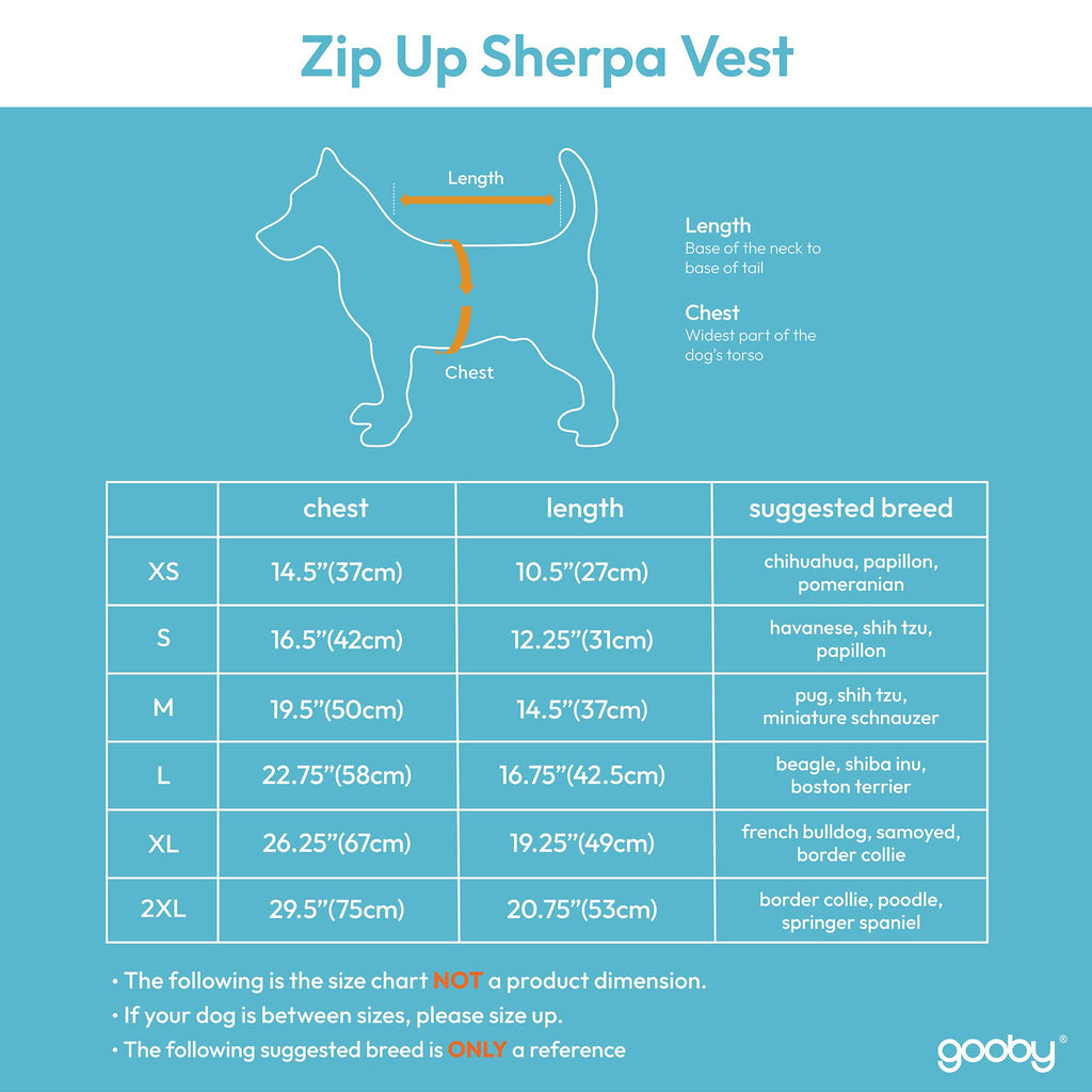 Gooby - Zip Up Sherpa Vest #72233 - Dog.Dog.Cat.