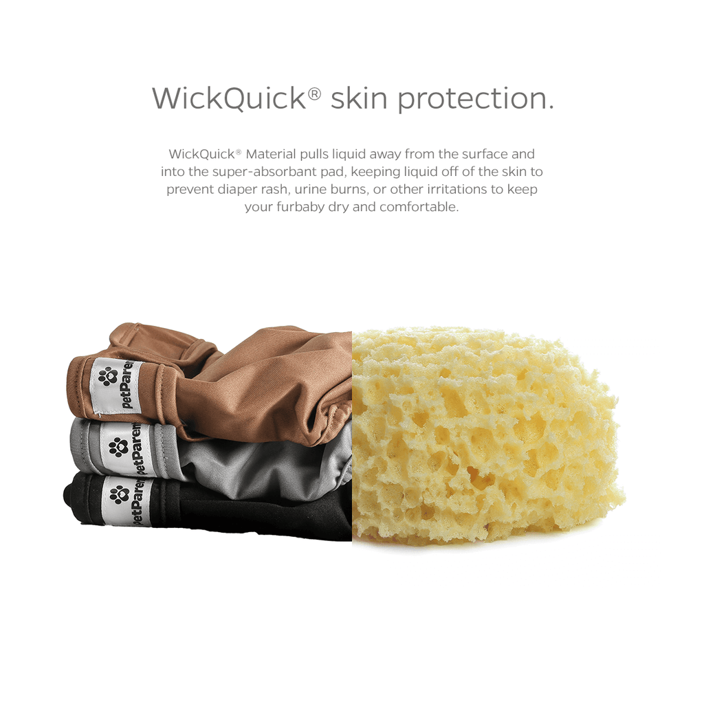 Pet Parents® - Dog Diapers (3-Pack) + Extendrs®, Washable Dog Diapers - Dog.Dog.Cat.