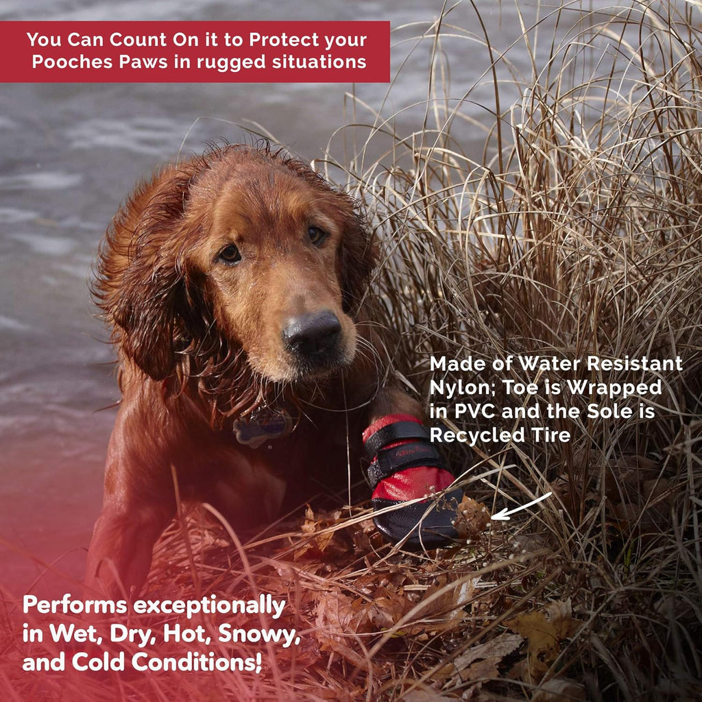 Ultra Paws Dog Boots (4boots) - Rugged Red - Dog.Dog.Cat.