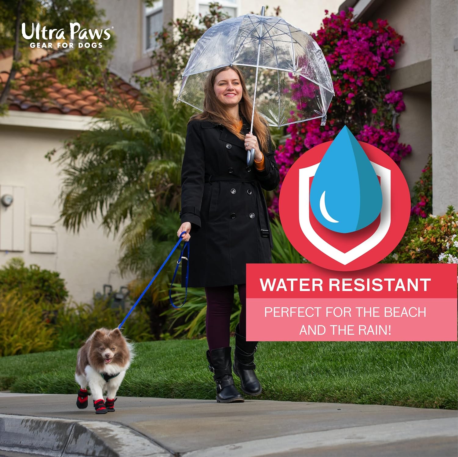 Ultra Paws Dog Boot (4 boots) - Durable Red - Dog.Dog.Cat.