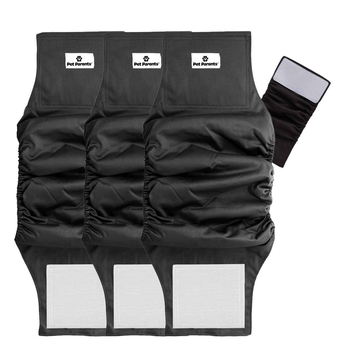 Pet Parents® - Belly Bands (3-Pack) + Extendrs®, Washable Dog Belly Bands - Dog.Dog.Cat.