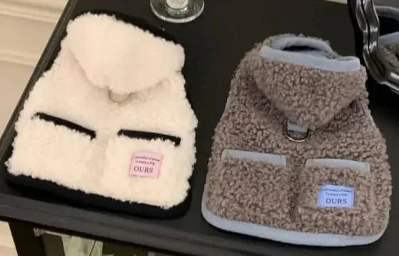 Cotton Winter Dog Coat Cotton Pet Clothes for Dogs Cats Warm Dog Jacket With Traction Ring Puppy Clothing Outfits - Dog.Dog.Cat.