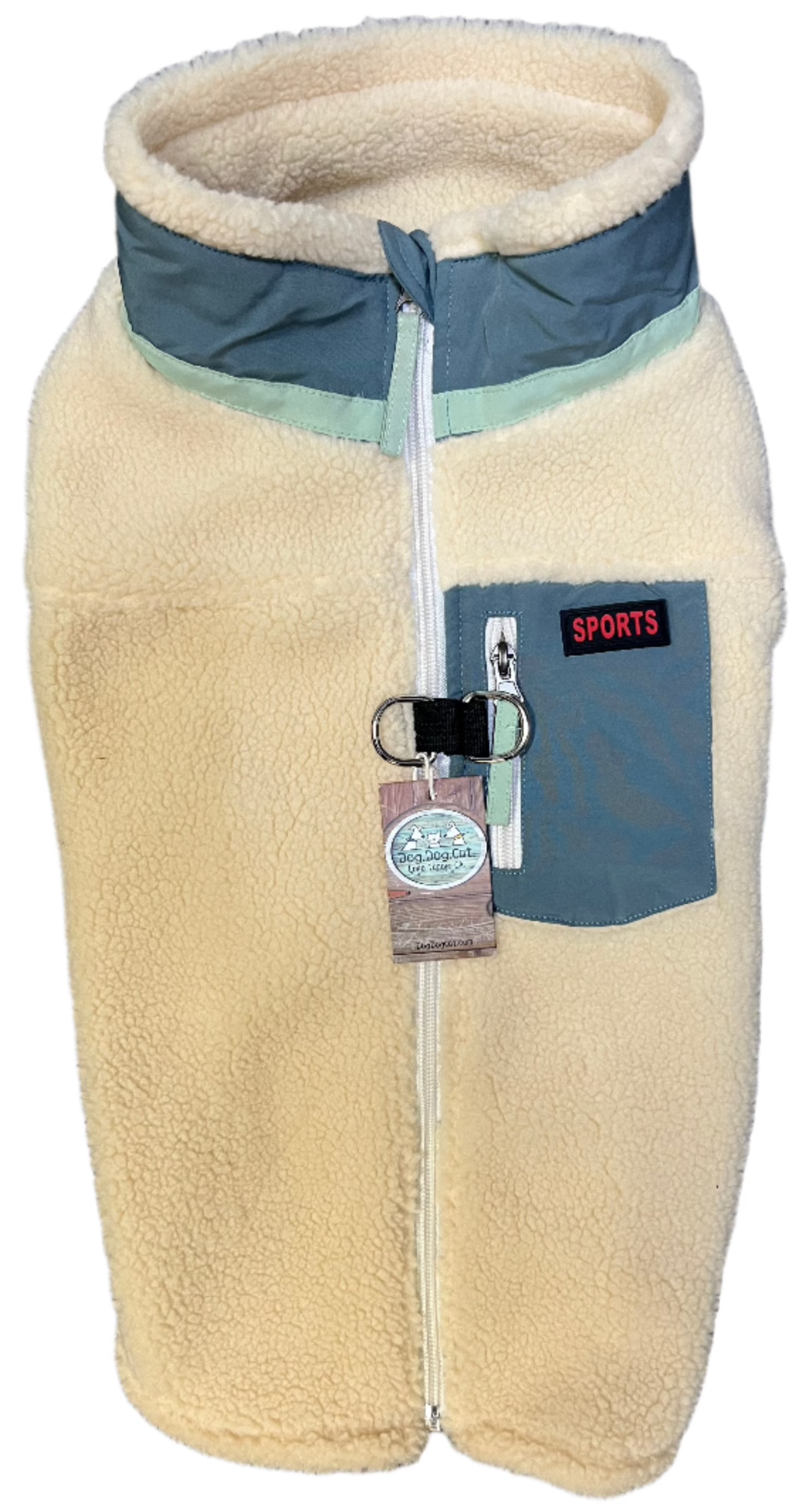 Factory Wool Fleece Fabric Comfortable Warm Bulit-in Traction Winter Warm Cute Button Up Pet Dog Cat Sweater Color 02 - Dog.Dog.Cat.