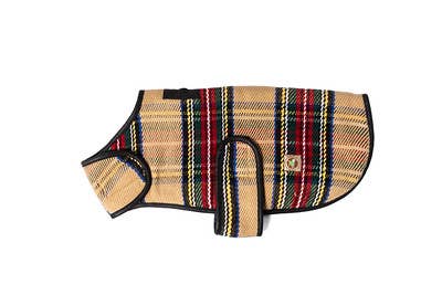Chilly Dog Dog Blanket Coat Tan Tartan - Dog.Dog.Cat.