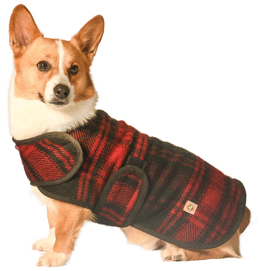 CHILLY DOG LLC - Red Plaid Dog Blanket Coat - Dog.Dog.Cat.