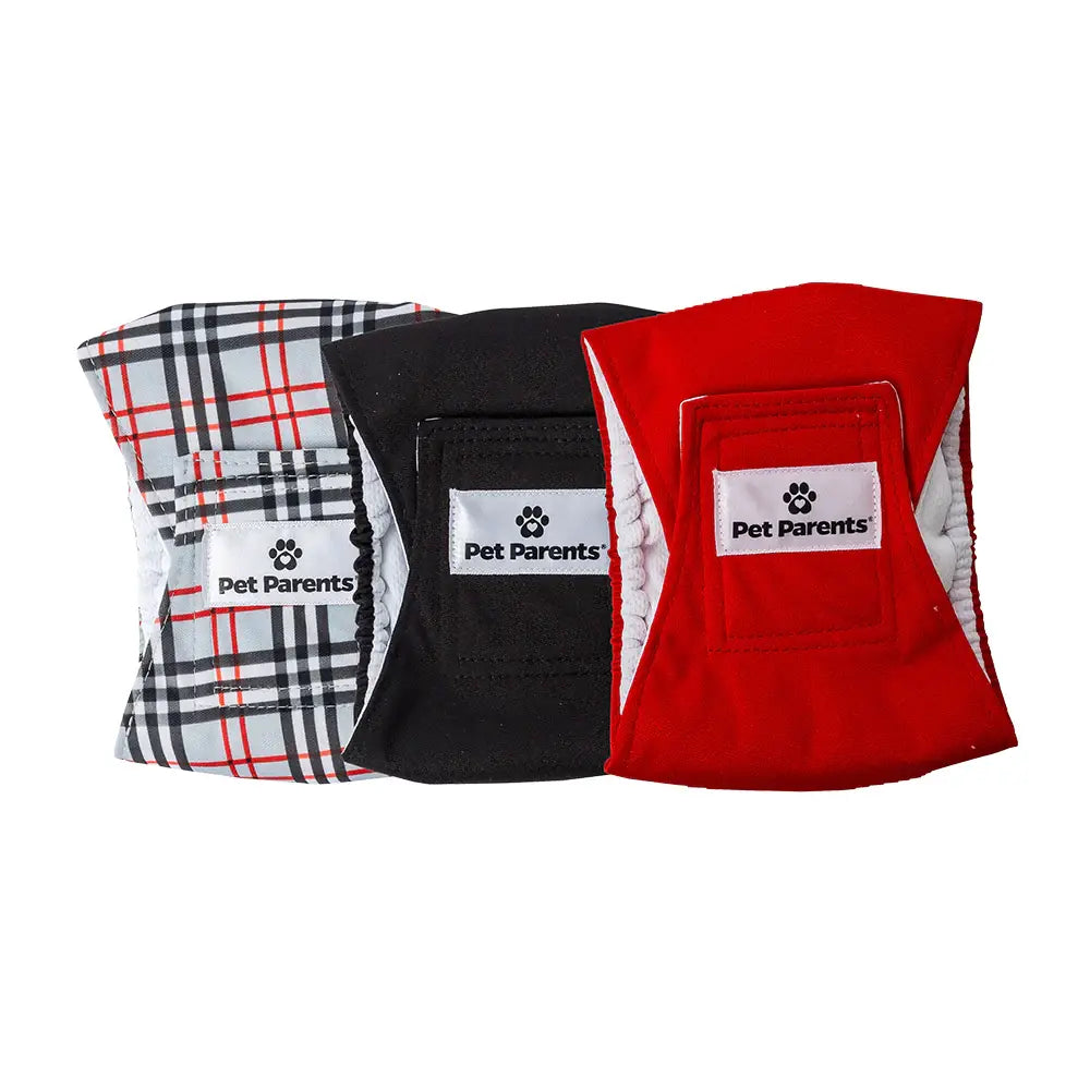 Pet Parents® - Belly Bands (3-Pack) + Extendrs®, Washable Dog Belly Bands - Dog.Dog.Cat.